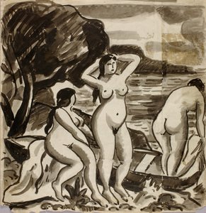 Group of Three Female Nudes by Carl Newman