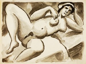 Reclining Female Nude by Carl Newman