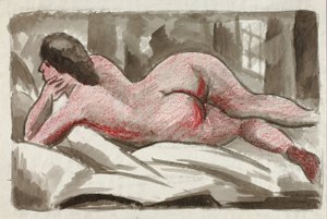 Reclining Female Nude by Carl Newman