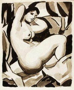 Seated Female Nude by Carl Newman