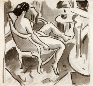 Seated Female Nude, Side View