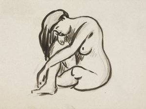 Seated Nude by Carl Newman