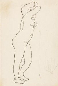 Standing Female Nude by Carl Newman