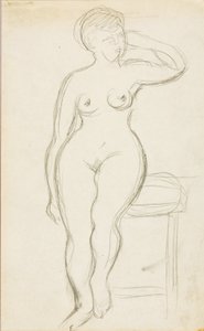 Standing Female Nude by Carl Newman