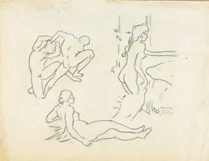 Three Figure Studies by Carl Newman