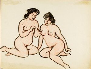 Two Female Nudes by Carl Newman