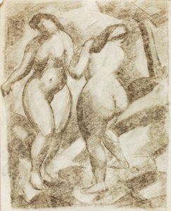 Two Female Nudes by Carl Newman
