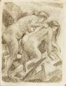 Two Nude Female Figures by Carl Newman