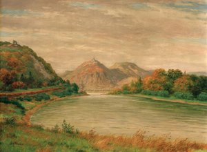 Autumn Day on the Rhine at Rolandseck by Carl Nonn