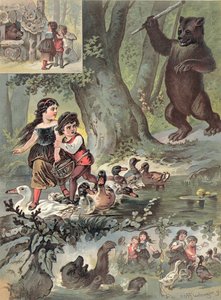 Hansel and Gretel in the Forest, c.1880 by Carl Offterdinger