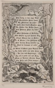Framing with a lark and flowers