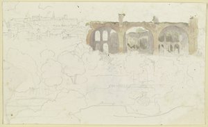 View over the Forum in Rome with the Basilica of Maxentius by Carl Philipp Fohr