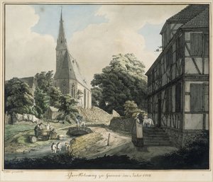 Parsonage and Church in Gronau in the Year 1814