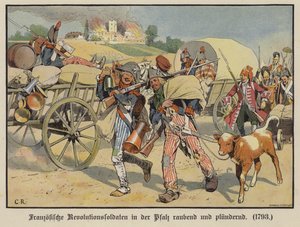 French soldiers robbing and plundering in the Palatinate by Carl Röchling