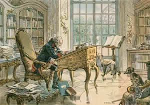 Frederick the Great (1712-1786) in His Study by Carl Rohling