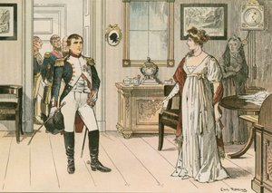Queen Louise of Prussia and Napoleon I at Tilsit in 1807 during the signing of the second treaty of Tilsit by Carl Rohling