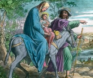 Flight into Egypt, circa 1900. Carl Simon Archive by Carl Simon
