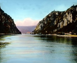 The Iron Gates, a gorge on the Danube river, Romania, circa 1920 by Carl Simon