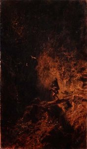 A Traveller Crossing a Ravine by Carl Spitzweg