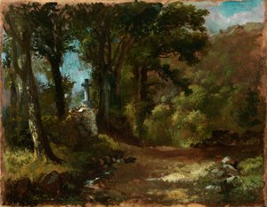 The Cross in the Forest by Carl Spitzweg