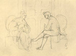 Ernste Frage by Carl Spitzweg