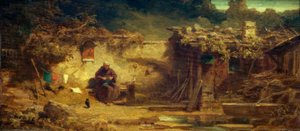 Knitting Hermit by Carl Spitzweg