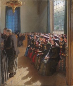 During the Service in a Church on Amager