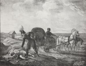 Emperor Alexander I Helps a Needy Person, 1820 by Carl von Hampeln