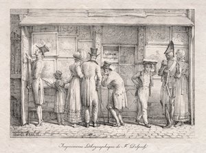 Delpech Lithographic Print Shop by Carle Vernet