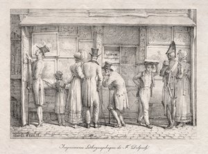 Delpech Lithographic Print Shop by Carle Vernet
