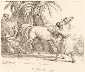 Arab Family on a Journey by Carle Vernet