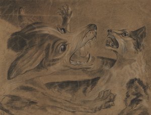 Fighting Animals by Carle Vernet