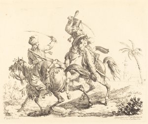 Hussar Striking a Mameluke by Carle Vernet