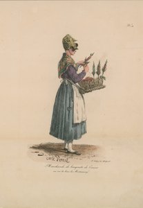 Cherry Bouquet Seller by Carle Vernet
