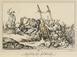 Scenes of Daily Life, Roads and Paths: Road to Market by Carle Vernet