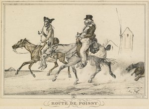 Scenes of Daily Life, Roads and Paths: Road to Poissy by Carle Vernet