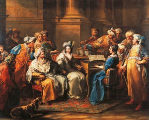 Grand Turk giving concert to his mistress by Carle van Loo