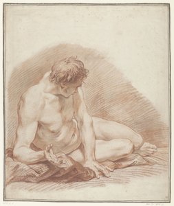 Study of a Reclining Nude Man by Carle van Loo