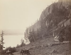 Cape Horn, Columbia River, 1867 by Carleton Emmons Watkins