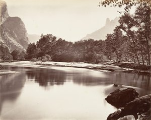 Looking Up Yosemite Valley by Carleton Emmons Watkins