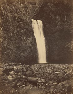 Lower Multnomah Falls, Columbia River, 1867 by Carleton Emmons Watkins