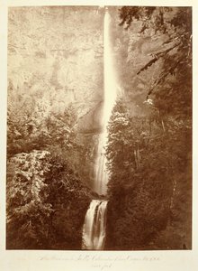 Multnomah Falls, Columbia River, Oregon, 2500 feet by Carleton Watkins