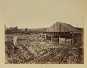 Oswego Iron Works, Willamette River by Carleton Watkins