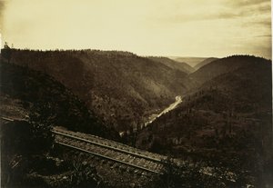 The Canyon of the American River, C.P.R.R. by Carleton Watkins