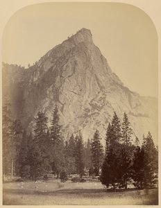 Three Brothers (front view) 4480 ft. Yosemite by Carleton Watkins