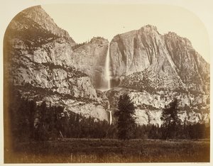 Yosemite Falls (Front View) 2477 ft. by Carleton Watkins
