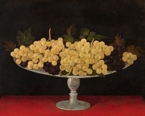 Metallic Plate with Grapes, Verso