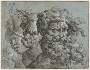 Four Character Heads of Boys and Men of Different Ages by Carlo Biffi