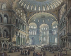 Interior of the Hagia Sophia in Constantinople