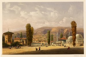 The Bakhchisaray Khans Palace, 1856 by Carlo Bossoli